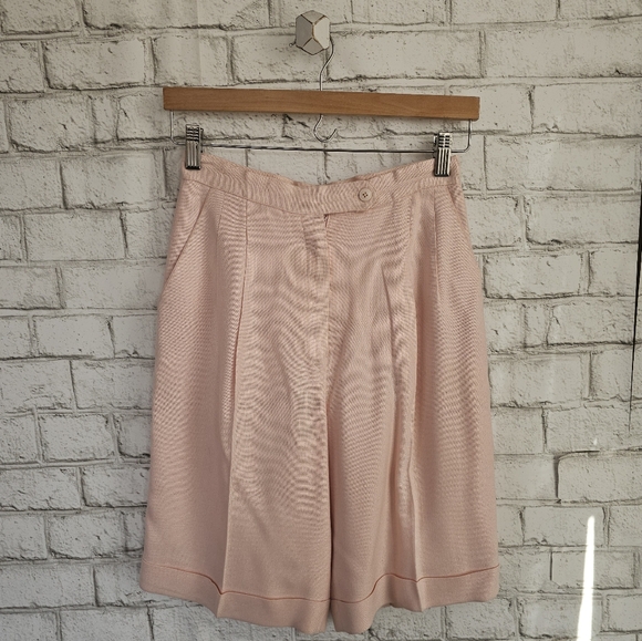 VINTAGE Alex Pink Pleated Shorts - Picture 1 of 6